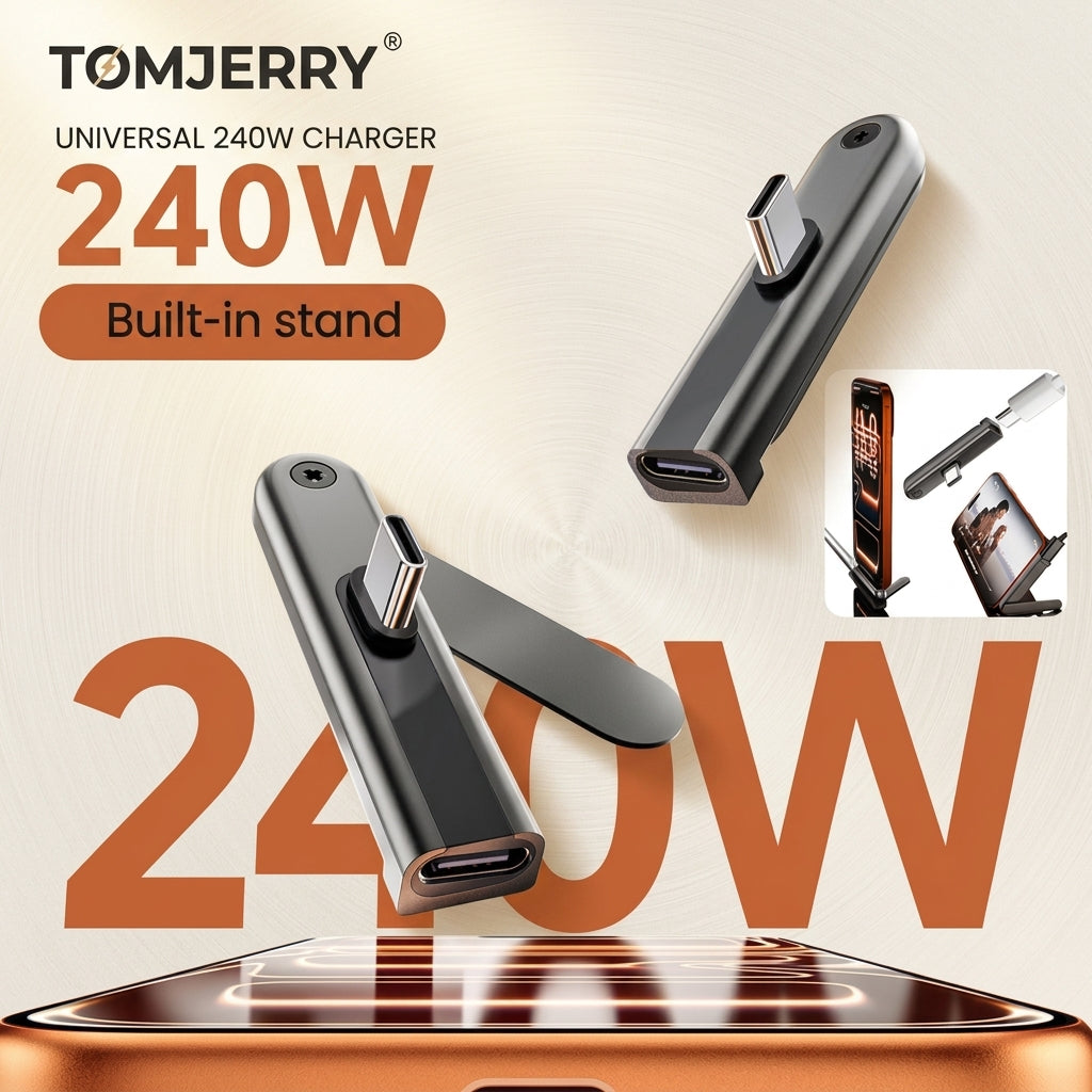 240W USB-C Folding Phone Stand Charging Adapter