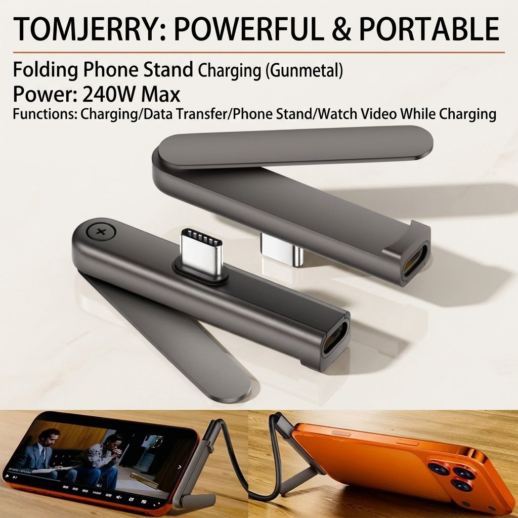 240W USB-C Folding Phone Stand Charging Adapter