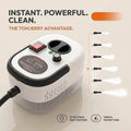 Portable 1200ml steam cleaner with multiple cleaning accessories
