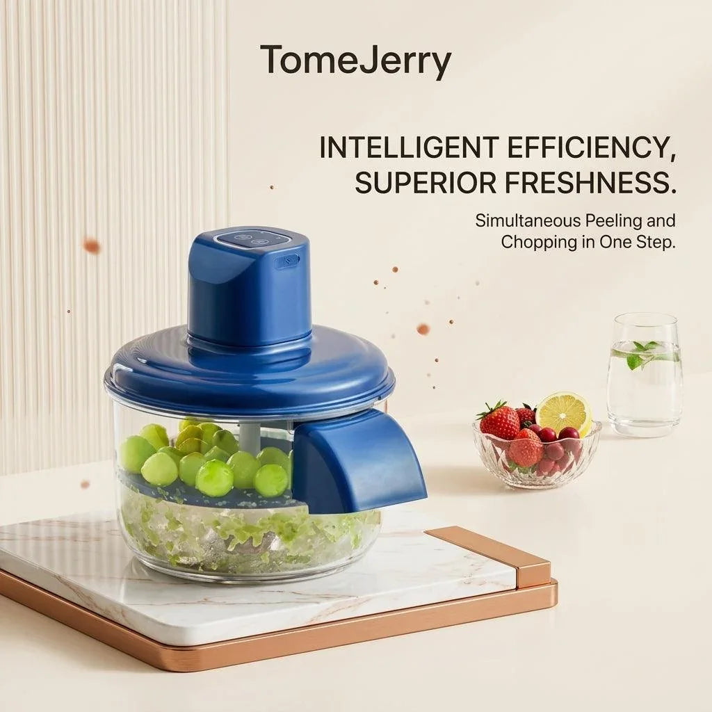 Electric Food Chopper with Stainless Steel Blades