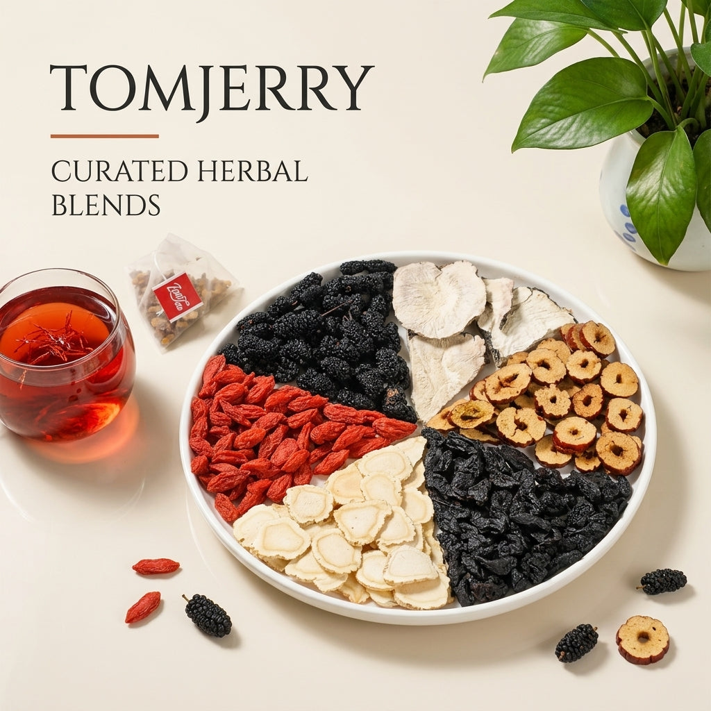 Ginseng Five Treasure Chinese herbal tea with ginseng and red dates